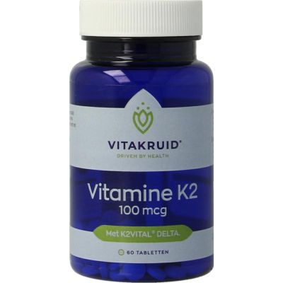 Vitakruid Vitamine K2 100 mcg Vitakruid Vitamine K2 100 mcg 60 tabletten - Vitamine enkel