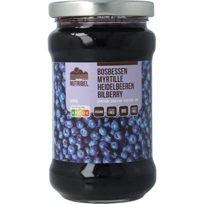Nutribel Bosbessen confituur bio 340 gram - Voeding