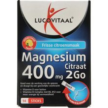 Foto van Lucovitaal Magnesium citraat 400mg 2go sticks