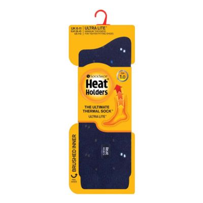 Heat Holders Mens ultra lite socks micro navy 6-11