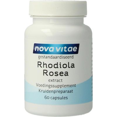Nova Vitae Rhodiola rosea extract Nova Vitae Rhodiola rosea extract 60 Vegetarische capsules - Fytotherapie
