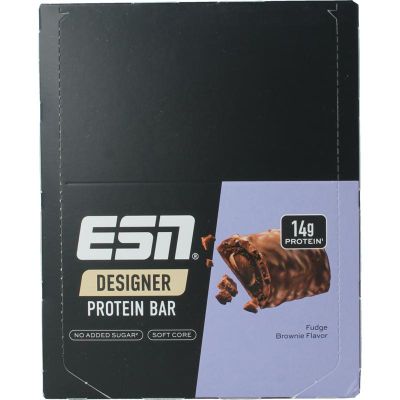 ESN Fudge brownie bar 45g 12 stuks - Sportvoeding