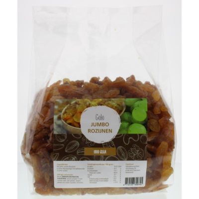 Mijnnatuurwinkel Gele jumbo rozijnen 1 kilogram - Overig reform/levensmiddelen