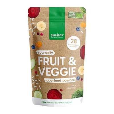 Purasana Fruit & Veggie superfood poeder/poudre vegan bio