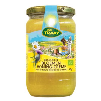Traay Bloemenhoning creme bio 900 gram - Honing