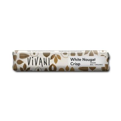 Vivani Chocolate To Go white nougat crisp vegan 35 gram - Snoep en chocola