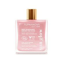 Foto van Alphanova Sun Sublime glitter oil pink glow bio