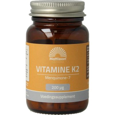 Mattisson Vitamine K2 200 mcg/MK7 60 tabletten - Vitamine enkel