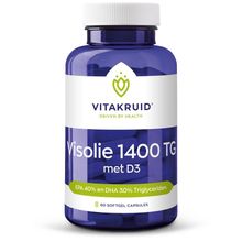 Foto van Vitakruid Visolie 1400 met D3 Triglyceriden EPA 40% DHA 30%