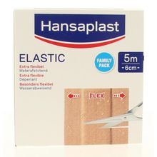 Hansaplast Elastic family 5 m x 6 cm Foto van Hansaplast Elastic family 5 m x 6 cm