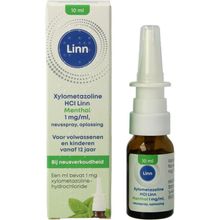Foto van Linn neusspray xylom/mentol 1mg uad