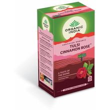 Foto van Organic India Tulsi cinnamon rose thee bio