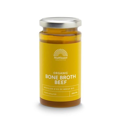 Mattisson Organic beef bone broth - botten boullion rund bio 240 Milliliter - Overig reform/levensmiddelen