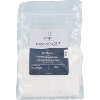 Esspo Himalayazout tafelzout wit fijn navul 950 gram - Keukenzout en specerijen