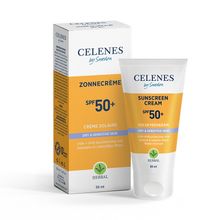 Foto van Celenes Herbal sunscreen sensitive/dry skin SPF50