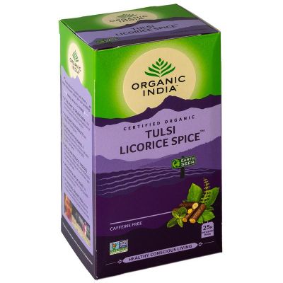 Organic India Tulsi licorice spice thee bio Organic India Tulsi licorice spice thee bio 25 zakjes - Thee