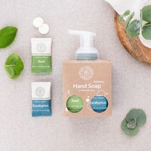 Foto van The Green Lab Co Handzeep startset eucalyptus basilicum