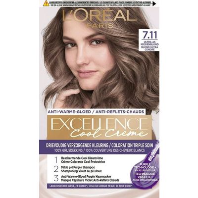 Loreal Cool creme 7.11 ultra asblond 1 stuks - Haarkleuring
