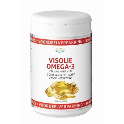 Nutrivian Visolie Omega 3 EPA/DHA Nutrivian Visolie Omega 3 EPA/DHA 500 capsules - Vetzuren