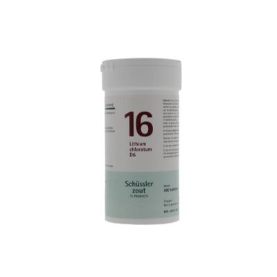 Pfluger Lithium chloratum 16 D6 Schussler Pfluger Lithium chloratum 16 D6 Schussler 400 tabletten - Homeopathische geneesmiddelen