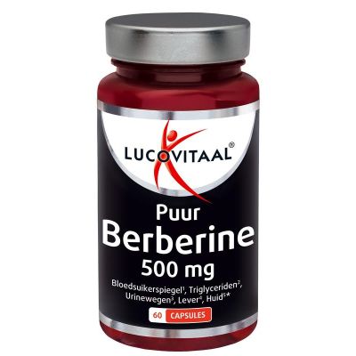 Lucovitaal Berberine 500mg puur 60 capsules - Overige vitaminen/mineralen