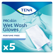 TENA Wet Wash Glove No Perfume 5 Foto van TENA Wet Wash Glove No Perfume 5
