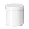 Afbeelding van Zalfpot wit PP plastobel gedopt 200 ml