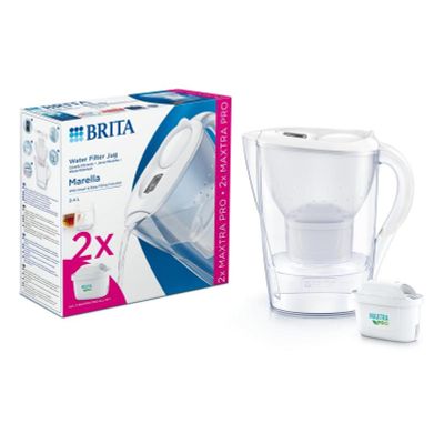 Brita Waterfilterkan Marella cool white+2 maxtra filters