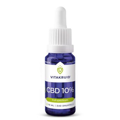 Vitakruid CBD Olie 10% full spectrum met MCT als drager