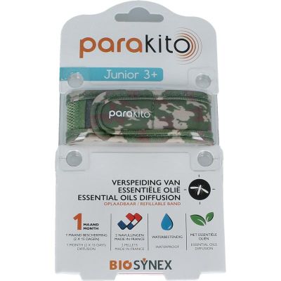 Parakito Anti mug armband junior camouflage 1 stuks - Insectenbeten