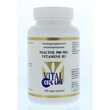 Foto van Vital Cell Life Vitamine B3 niacine 500 mg