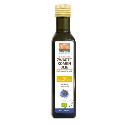 Mattisson Biologische zwarte komijn olie 250 ml - Overig reform/levensmiddelen