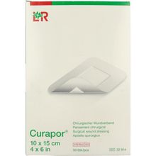 Curapor Wondpleister 10 x 15 cm steriel Foto van Curapor Wondpleister 10 x 15 cm steriel