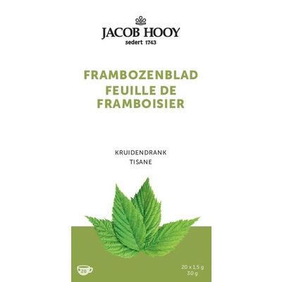 Jacob Hooy Kruidendrank frambozenblad 20 zakjes - Kruiden