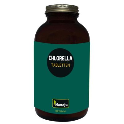 Hanoju Chlorella premium 400 mg glas flacon Hanoju Chlorella premium 400 mg glas flacon 800 tabletten - Fytotherapie