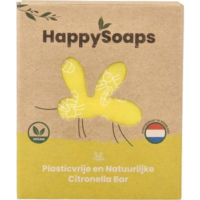 Happysoaps Anti insect bar citroen & krachtige munt 40 gram - Insectenbeten