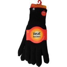 Foto van Heat Holders Mens cable gloves navy maat S/M