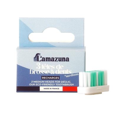 Lamazuna Set of 3 toothbrush heads medium Lamazuna Set of 3 toothbrush heads medium 1 stuk - Tandenborstel