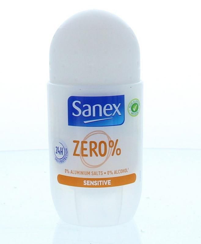 Tussendoortje Pijler Perioperatieve periode Sanex Deodorant roll-on zero% sensitive - 50 ml - Medimart.nl - (5768481)