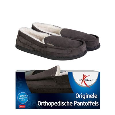 Lucovitaal Orthopedische pantoffels antraciet 41-42