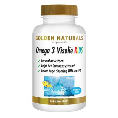 Golden Naturals Omega 3 visolie kids 60 capsules - Vetzuren