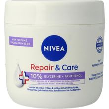 Foto van Nivea Repair & care bodycreme fragrance free sensitive