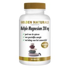 Foto van Golden Naturals Multiple Magnesium 200 mg
