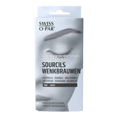 Swiss O-Par Professionele verfset wenkbrauwen zwart Swiss O-Par Professionele verfset wenkbrauwen zwart 1 set - Make Up