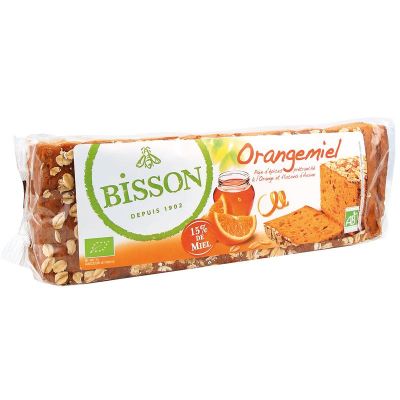 Bisson Orangemiel honingkoek met sinaasappel voorgesneden