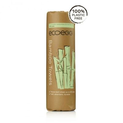 Foto van Eco Egg Bamboo schoonmaakdoekjes op rol