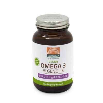 Mattisson Vegan omega-3 algenolie DHA 210 mg EPA 70 mg