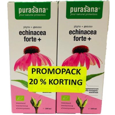 Purasana Echinacea forte+ promo pack bio Purasana Echinacea forte+ promo pack bio 200 Milliliter - Overige producten