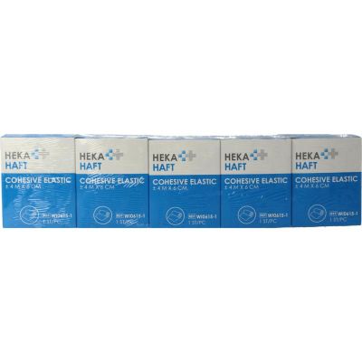 Hekahaft Cohesive windsel 4m x 6 cm 5 stuks - Overige wondverzorging