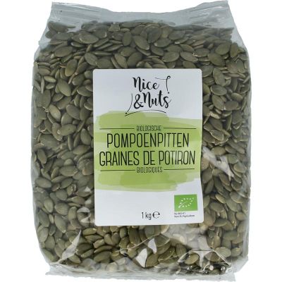 Nice & Nuts Pompoenpitten bio Nice & Nuts Pompoenpitten bio 1 kilogram - Voeding